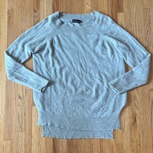 Cashmere by Caroline Sills Gray Women's Cashmere Crew Neck Sweater